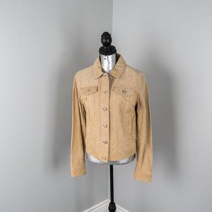 NWOT Suede nubuck embossed jacket - L